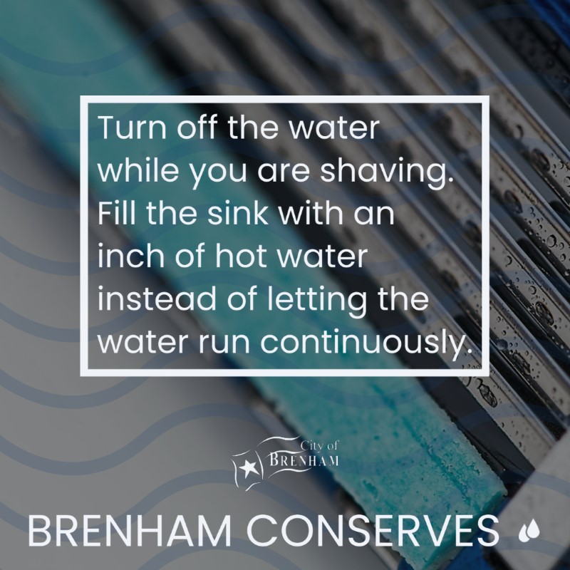 Turn off the water while you are shaving. Fill the sink with an inch of hot water instead of letting the water run continuously.